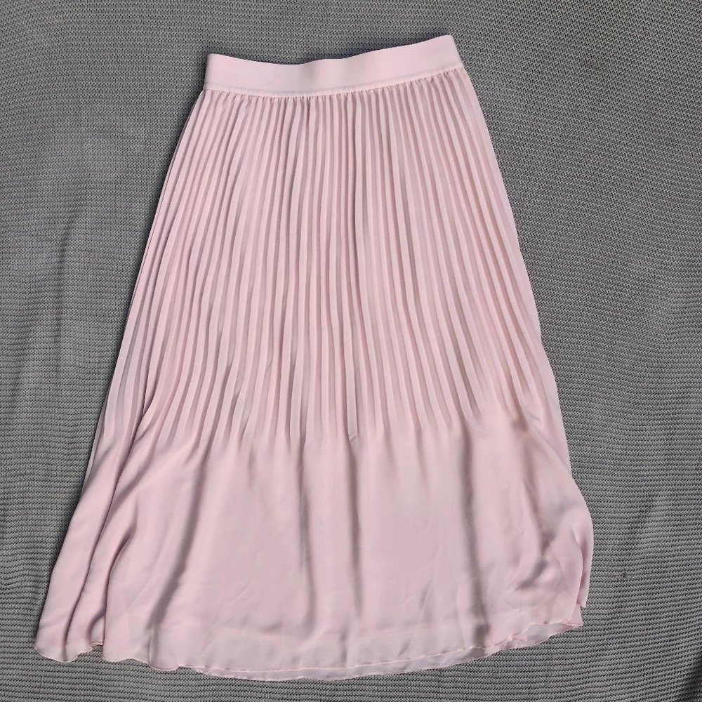 J. CREW Pleated Midi Skirt PINK